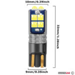 Диодни крушки 3032  10SMD - 12/24V 2бр/к-т - Image 3