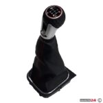 Топка за скоростен лост с маншон съвместима с VW Golf GTI 03-12 с 6 скорости - червен конец - Image 2