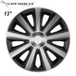 Тасове за джанти 13'' Versaco Carbon Aviator - Silver / Black - Image 2