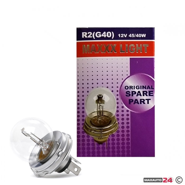 Крушка Maxxx light - R2/G40 12V 1бр/к-т Крушка Maxxx light - R2/G40 12V 1бр/к-т - Image 1