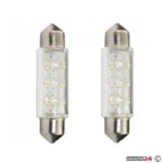 Диодни крушки - FE1 3LED 41мм 2бр/к-т - СИНИ