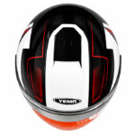 Мото каска YEMA 662-3 - XS - Черно/Червено - Image 4
