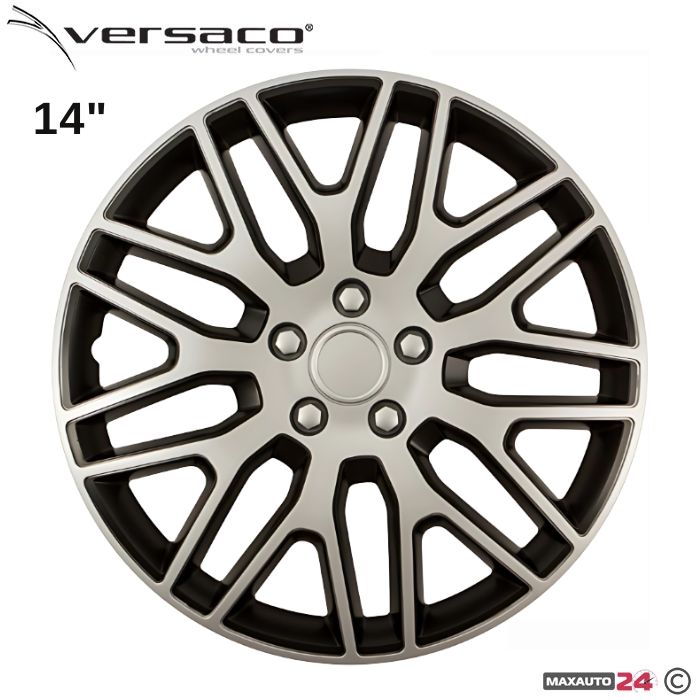 Тасове за джанти 14'' Versaco Dakar Silver/Black Тасове за джанти 14'' Versaco Dakar Silver/Black - Image 1